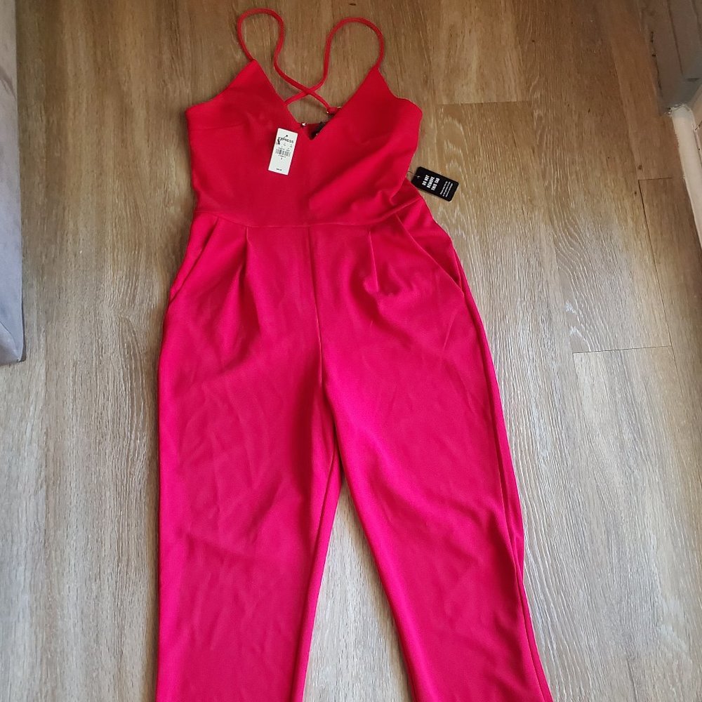 Express Red Jumpsuit with Tags